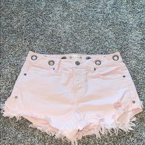 Alter’d State Light Pink Jean Shorts
